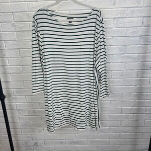 J Jill Wearever Collection Striped Boat Neck Tunic Top Womens 3X Minimalist